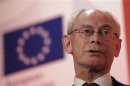 European Council President Herman Van Rompuy speaks during a conference entitled "Prospects for Revival in the euro zone â€