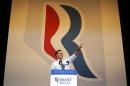 Republican presidential nominee Mitt Romney speaks at a campaign rally with Republican vice-presidential nominee Paul Ryan in Henderson