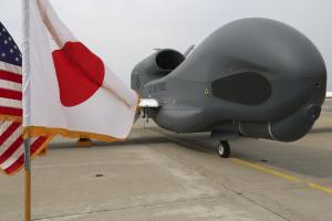 An advanced Global Hawk surveillance drone is displayed&nbsp;&hellip;