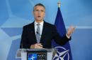 NATO Secretary General Jens Stoltenberg speaks during a press conference with chairman of the Presidency of Bosnia Herzegovina at the NATO headquarters in Brussels on November 9, 2016