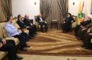 Lebanon's Hezbollah leader Sayyed Hassan Nasrallah meets with Iran's Foreign Minister Mohammad Javad Zarif