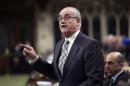 Canada's Veterans Affairs Minister Fantino speaks during Question Period in the House of Commons on Parliament Hill in Ottawa