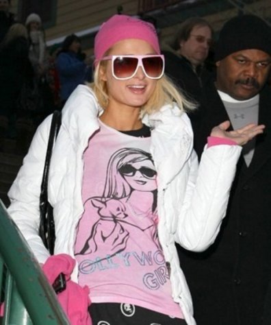 Cotton candy pink clad Paris Hilton is a favorite target for late comedians to poke fun at.
