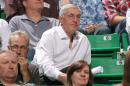Former head coach of the Utah Jazz Jerry Sloan watches the team play the Dallas Mavericks, at Energy Solutions Arena in Salt Lake City, Utah, in 2012