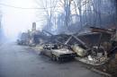 Fire damage near Gatlinburg, Tenn., on Nov. 29. (Michael Patrick/Knoxville News Sentinel via AP)