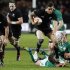 New Zealand All Blacks' Williams skips past Ireland's defence to set up a try during their international rugby test match in Hamilton