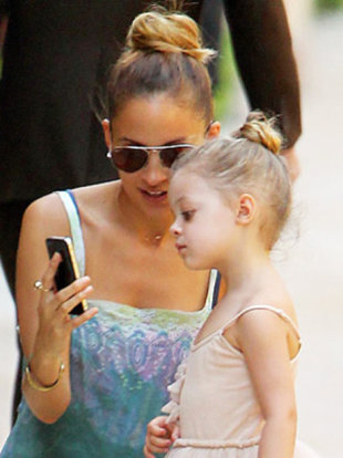 Celebrity Match on Nicole Richie And Daughter Harlow Match Hairstyles   Shine Beauty