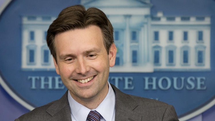 Principal Deputy White House press secretary Josh Earnest speaks to the media during his last briefing before taking over as press secretary, Friday, June 20, 2014, in the Brady Press Briefing Room of the White House in Washington. (AP Photo/Jacquelyn Martin)