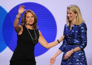 Yahoo Global Anchor Katie Couric (L) on stage with&nbsp;&hellip;