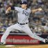Tampa Bay Rays' Matt Moore delivers a pitch during the second inning of a baseball game against the New York Yankees on Thursday, Sept. 22, 2011, at Yankee Stadium in New York. (AP Photo/Frank Franklin II)