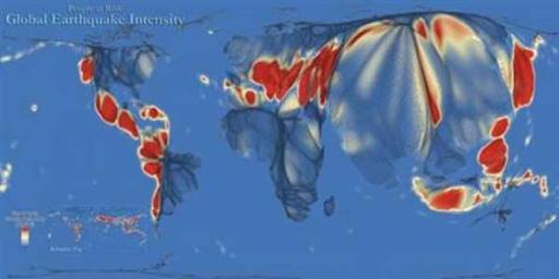 Inilah Peta Kawasan Dunia Paling Rawan Gempa