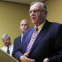FILE - In this April 3, 2012,  file photo, Maricopa County Sheriff Joe Arpaio, right, answers questions as one of his attorney John Masterson, middle, and the Sheriff's Deputy Director Jack MacIntyre, left, listen during a news conference in Phoenix. An audio recording of Arpaio making dismissive comments surfaced as the U.S. Justice Department had already launched a civil rights probe of his trademark immigration patrols and the FBI was already examining abuse-of-power allegations for the sheriff’s investigations of political foes. (AP Photo/Ross D. Franklin, File)