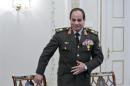 Egyptian Army chief Field Marshal al-Sisi arrives for a meeting with Russian President Putin at Novo-Ogaryovo