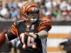Cincinnati Bengals quarterback Andy Dalton looks for a receiver during an NFL football game against the Cleveland Browns, Sunday, Sept. 11, 2011, in Cleveland. (AP Photo/Mark Duncan)