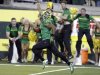 Oregon defender Avery Patterson runs for a touchdown after intercepting a pass during the first half of an NCAA college football game against Washington in Eugene, Ore., Saturday, Oct. 6, 2012. (AP Photo/Don Ryan)