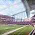 This handout released by the Minnesota Sports Facilities Authority and the Minnesota Vikings shows the new Minnesota Vikings stadium in this rendering done by HKS Sports and Entertainment Group and released Monday, May 13, 2013. The yet-to-be-named facility, which will open in 2016 and replace the Metrodome in downtown Minneapolis, will have a translucent roof and louvered front windows to let as much natural light in as possible. Construction will begin later this year. (AP Photo/HKS Sports and Entertainment Group)