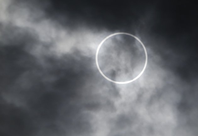 An annular solar eclipse is …