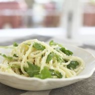 Lemon Ricotta Spaghetti with Arugula