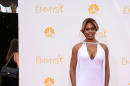 Laverne Cox arrives at the 66th Annual Primetime Emmy Awards at the Nokia Theatre L.A. Live on Monday, Aug. 25, 2014, in Los Angeles. (Photo by Jordan Strauss/Invision/AP)