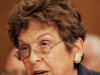 FILE - In this Oct. 17, 2007 file photo, former Health and Human Services Secretary Donna Shalala, a co-chair on the President's Commission on Care for America's Returning Wounded Warriors, testifies on Capitol Hill in Washington, before the Senate Veterans' Affairs Committee. In her decade as University of Miami president, Shalala has strived to get a school once called "Suntan U" mentioned with the likes of Duke, Vanderbilt and Stanford — world-class private research universities that also win big on Division I courts and playing fields. Now, the worst-case scenario: The scandal emerging from Miami's football team could instead leave the university forever paired in the public's eye with Southern Methodist University, so far the only school with a football program declared so irredeemable the NCAA shut it down. (AP Photo/Caleb Jones, File)