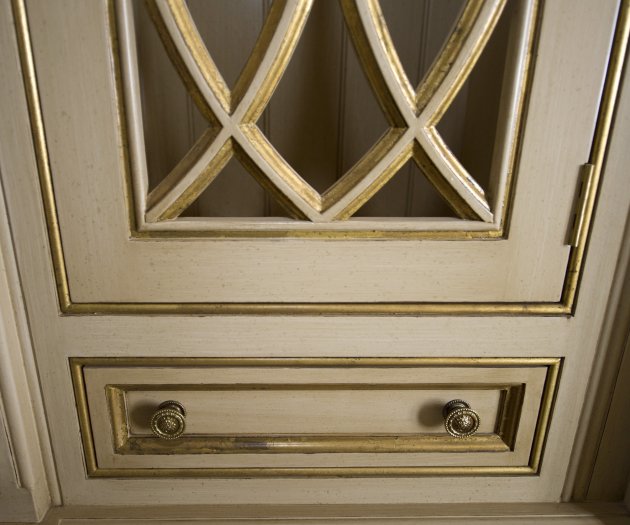 24-Karat gold lining cabinets …