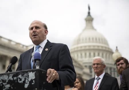 Representative Louie Gohmert speaks on the second anniversary of the Benghazi terrorist attacks with the Benghazi Accountability Coalition on Capitol ...