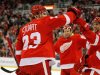 A goal from Brad Stuart (L) led to Detroit Red Wings' 3-1 win