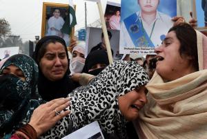 Relatives of schoolchildren killed in a Taliban attack&nbsp;&hellip;
