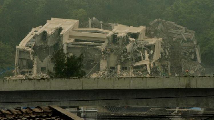 A Christian church in the town of Oubei, outside the city of Wenzhou, that Chinese authorities began demolishing on April 28, according to Internet postings, after a weeks-long stand-off between worshippers and the local government