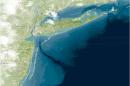 This artist rendering provided by WXY/West 8/Stevens Institute of Technology shows a proposed project to create a string of artificial barrier islands off the coast of New Jersey and New York to protect the shoreline from storm surges like the ones that caused billions of dollars' worth of damage during Superstorm Sandy. The 