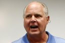 FILE - In this Jan. 1, 2010 file photo, conservative talk show host Rush Limbaugh speaks during a news conference at The Queen's Medical Center looks on in Honolulu, after he was rushed to the hospital after experiencing chest pains during a vacation. Limbaugh, who for a quarter-century of radio dominance has gained clout and wealth with his salvos against Democrats, liberals, minorities, the poor and other disenfranchised groups. On his radio show, Limbaugh called Georgetown University student Sandra Fluke a 
