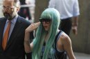 Actress Amanda Bynes arrives for a court hearing at Manhattan Criminal Court in New York