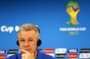 Switzerland's coach Ottmar Hitzfeld pauses during a press conference at the Arena da Amazonia in Manaus, Brazil, Tuesday, June 24, 2014, one day before the group E match between Honduras and Switzerland of the 2014 soccer World Cup. (AP Photo/Frank Augstein)