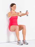 Wall Squat with T-Raise