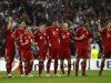 Bayern Munich's players react during the penalty shootout during their Champions League semi-final second leg soccer match against Real Madrid at Santiago Bernabeu stadium in Madrid