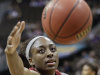 FILE - In this March 31, 2012 file photo, Stanford's Nnemkadi Ogwumike reaches for the ball during practice at the NCAA Women's Final Four college basketball tournament in Denver. The Sparks, who have three of the first four picks in the second round of the WNBA draft, on Monday, April 16, 2012, are expected to select Ogwumike at No. 1 overall. (AP Photo/Eric Gay, File)