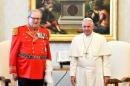 FILE PHOTO: Pope Francis meets Robert Matthew Festing, Prince and Grand Master of the Sovereign Order of Malta during a private audience at the Vatican