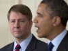 Richard Cordray stands left as President Barack Obama announces in the State Dining Room of the White House in Washington, Thursday, Jan. 24, 2013, that he will re-nominate Cordray to lead the Consumer Financial Protection Bureau, a role that he has held for the last year under a recess appointment, and nominate Mary Joe White to lead the Security and Exchange Commission (SEC).  (AP Photo/Carolyn Kaster)