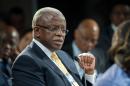 Opposition leader and presidential candidate Amama Mbabazi (pictured) has been arrested in central Uganda