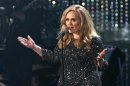 British singer Adele perfoms the song "Skyfall" at the 85th Academy Awards in Hollywood