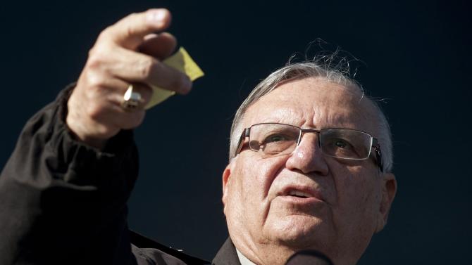 File photo of Maricopa County Sheriff Joe Arpaio announcing newly launched program aimed at providing security around schools in Anthem, Arizona