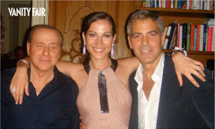 Silvio Berlusconi, Sabina Began e George Clooney - Clicca e leggi il racconto di Clooney della notte ad Arcore