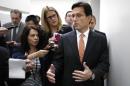 Cantor is trailed by reporters after a news conference at the U.S. Capitol in Washington