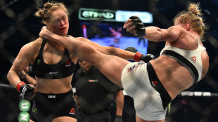 Ronda Rousey hasn't fought since her headkick KO loss to Holly Holm in November. (Getty)