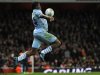 Onuoha of Manchester City controls the ball during their English League Cup soccer match against Arsenal during their English League Cup soccer match in London