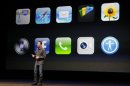 Scott Forstall, senior vice president of iOS Software at Apple Inc, speaks about iPhone5 apps during Apple Inc.'s iPhone media event in San Francisco