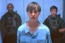 File photo of Dylann Roof appearing by closed-circuit television at his bond hearing in Charleston