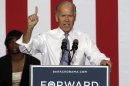 Vice President Joe Biden speaks during a campaign stop at Renaissance High School, Wednesday, Aug. 22, 2012, in Detroit. (AP Photo/Paul Sancya)
