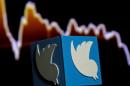 A 3D printed Twitter logo is seen in front of displayed stock graph in this illustration picture made in Zenica