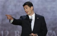 Republican vice presidential nominee Rep. Paul Ryan accepts the nomination as he addresses delegates during the third session of the Republican National Convention in Tampa, Florida, August 29, 2012. REUTERS/Mike Segar